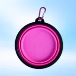 Plato Plegable para Perro Portátil de Silicona con Mosquetón - Imagen 2