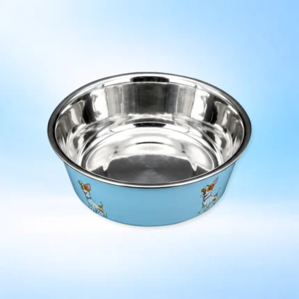 plato de acero inoxidable para perros